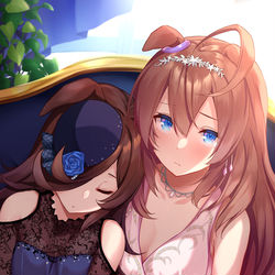 This is a pixiv picture whose title is ウマ箱２撮影後のミホライ.