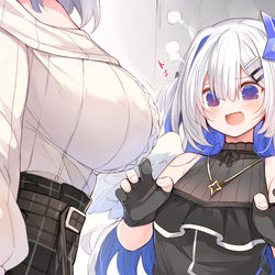 This is a pixiv picture whose title is お...おっぱいです.