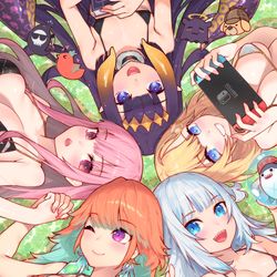 This is a pixiv picture whose title is HoloMyth Swimming Suit Circle.