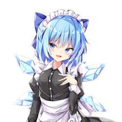 This is a pixiv picture whose title is メイドチルノちゃん.