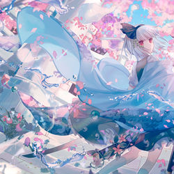 This is a pixiv picture whose title is 花与水.