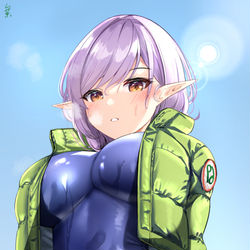 This is a pixiv picture whose title is 練習　エルフ.
