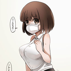 This is a pixiv picture whose title is 病院の先生とお話する自律神経崩壊ちゃん.