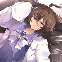 This is a pixiv picture whose title is 腹減りタキオン.