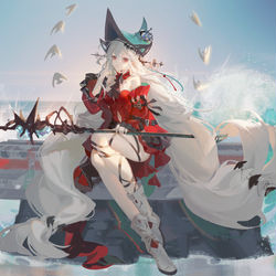 This is a pixiv picture whose title is 浊心斯卡蒂.