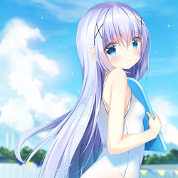 This is a pixiv picture whose title is スク水チノちゃん.