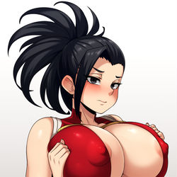 This is a pixiv picture whose title is Momo Yaoyorozu / 八百万百.