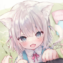 This is a pixiv picture whose title is 寂しくて甘える猫.