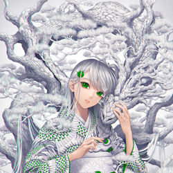 This is a pixiv picture whose title is 龍の庭.