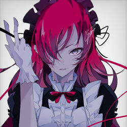 This is a pixiv picture whose title is メイド.