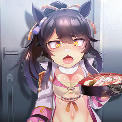 This is a pixiv picture whose title is (食欲が)止まらないナリタブライアン.