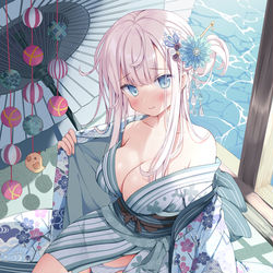 This is a pixiv picture whose title is ちらり.