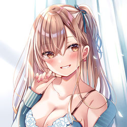 This is a pixiv picture whose title is 「なーに見てるの？」.