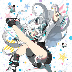 This is a pixiv picture whose title is 空から狐が降ってくる.