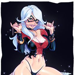 This is a pixiv picture whose title is Black Cat.