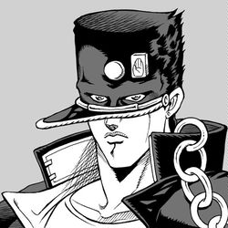 This is a pixiv picture whose title is 【3部】ザ・ワールドの真似をする承太郎.