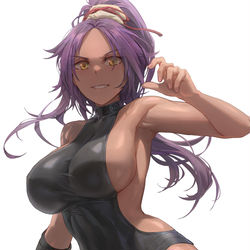 This is a pixiv picture whose title is 四楓院 夜一 (Yoruichi Shihōin).