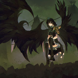 This is a pixiv picture whose title is wings of the mountain.