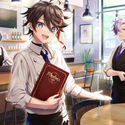 This is a pixiv picture whose title is Mesher's Cafe.