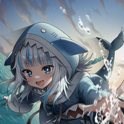 This is a pixiv picture whose title is SHAAAAAARK!!.