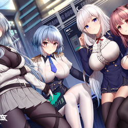 This is a pixiv picture whose title is 机动战姬宣传图.