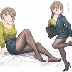This is a pixiv picture whose title is 疲れた.