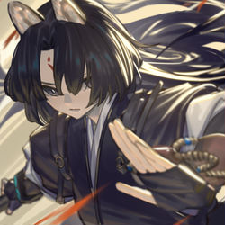 This is a pixiv picture whose title is 摸鱼.