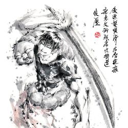 This is a pixiv picture whose title is 【極道畫師】伏黒甚爾.