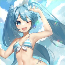 This is a pixiv picture whose title is 👙💧.