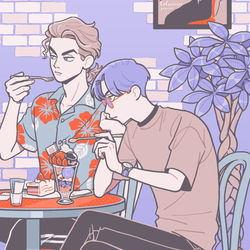 This is a pixiv picture whose title is CAFE.
