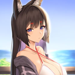 This is a pixiv picture whose title is one day in summer.