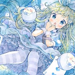 This is a pixiv picture whose title is 青の国のありすちゃん.