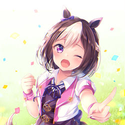 This is a pixiv picture whose title is 「はい！スペシャルウィークです！」.