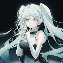 This is a pixiv picture whose title is ミク.