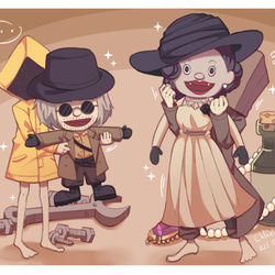 This is a pixiv picture whose title is バイオハザード　ヴィレッジ x リトルナイトメア.