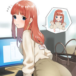 This is a pixiv picture whose title is 社員証が見つからなくて….