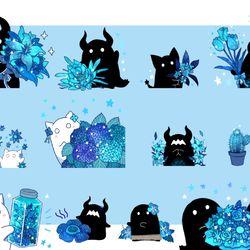 This is a pixiv picture whose title is ホシクイと星の花スタンプ.