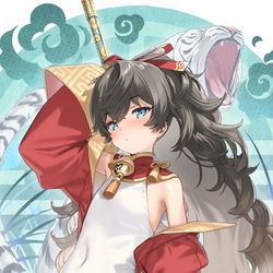 This is a pixiv picture whose title is 董白伝4巻.