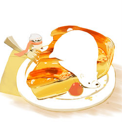 This is a pixiv picture whose title is しろくまパイ.