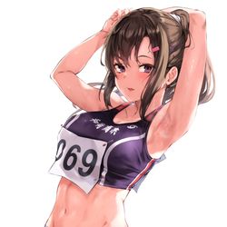 This is a pixiv picture whose title is 陸上部の子.
