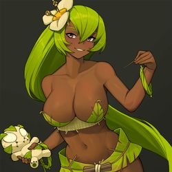 This is a pixiv picture whose title is a sadida.
