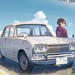 This is a pixiv picture whose title is あーしの愛車.
