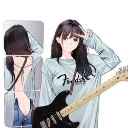 This is a pixiv picture whose title is 妹妹吉他第五课.