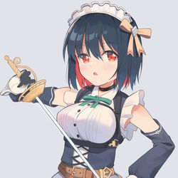 This is a pixiv picture whose title is 戦闘メイド.