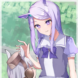 This is a pixiv picture whose title is マックイーンとゴルシ.