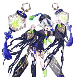 This is a pixiv picture whose title is チョウチンアンコウ×キョンシー.