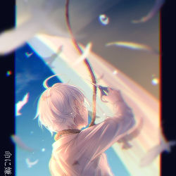 This is a pixiv picture whose title is 命に嫌われている。／まふまふ.