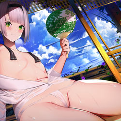 This is a pixiv picture whose title is 最近暑い魂魄妖夢.