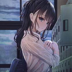 This is a pixiv picture whose title is …みないで.