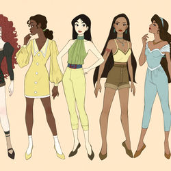 This is a pixiv picture whose title is Disney Outfits.